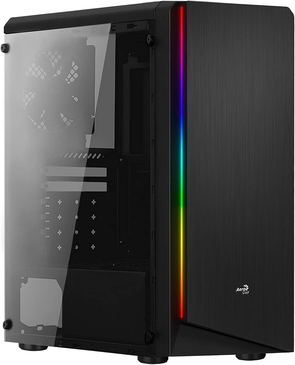 Gabinete Gamer Mid Tower RGB Rift Preto , Lateral em Acrilico , Aerocool