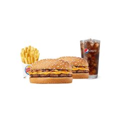 Cupom_Burger King: 2 Lanches Cheddar + 1 Batata + 1 Free Refill por R$20