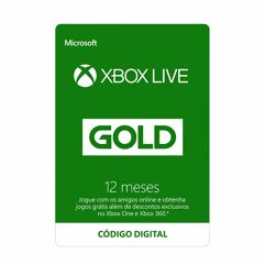 Gift_Cards Xbox Live Gold - 12 meses e Gamepass Ultimate - 3 meses