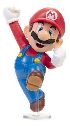 Boneco_Articulado Jumping Mario, 2.5", Super Mario, Candide