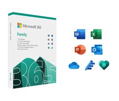 Assinatura Anual Microsoft 365 Family | Office 365 apps | 1TB na nuvem por usuário | até 6 usuários