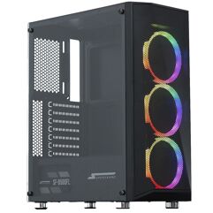 Gabinete Gamer SuperFrame Flow Mid Tower RGB Vidro Temperado ATX Sem ...