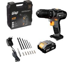 Parafusadeira E Furadeira WAP Sem Fio Impacto Bpfi 12K4 A Bateria Li-Íon 12V com Maleta Kit de Acessórios Bivolt