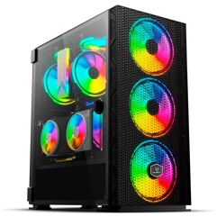 Gabinete Gamer Husky Polar, Mid Tower, ARGB, com FAN, Porta em Vidro Temperado GA-HPO-140