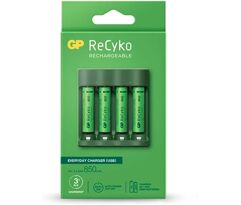 CARREGADOR USB RECYKO EVERYDAY (B421) com 4 Pilhas AAA 850mAh, GP Batteries,