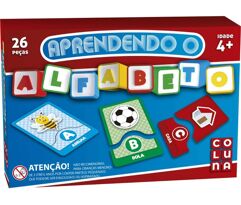 Jogo Pedagógico Aprendendo o Alfabeto Coluna 26 Peças