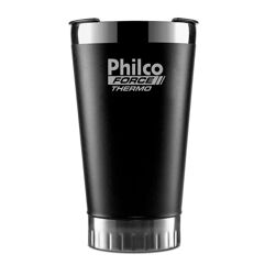 Copo Térmico Philco PTH01P 475ml Quente ou Frio Preto e Inox 51455002