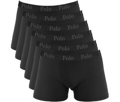 Kit com 6 Cuecas Boxer Black Edition Polo Match