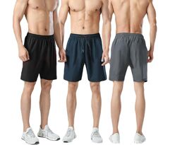 Kit 3 Shorts Bermudas Lisa de Academia e Corrida Masculino