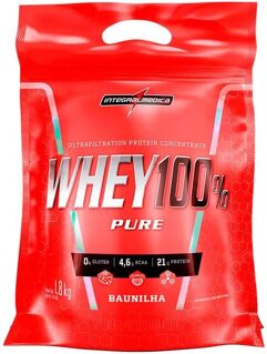 Whey 100% Pure 1,8kg Pouch Integralmedica Baunilha