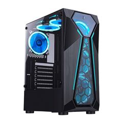 Gabinete Gamer Rise Mode X4 Glass Barra de LED RGB Lateral em Vidro Fumê Preto RM-X4-04-FB