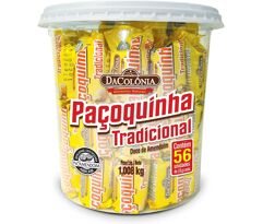 Balde Paçoca Rolha Tradicional Dacolonia 56 unidades 1kg