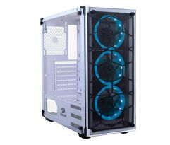 Gabinete Gamer Redragon Wheel Jack White Mid Tower RGB Lateral e Frontal em Vidro GC-606WH