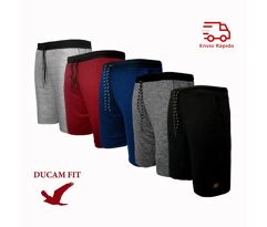 Kit 2 Bermudas Ducam com Bolso Confortável Treino Leve Masculinas