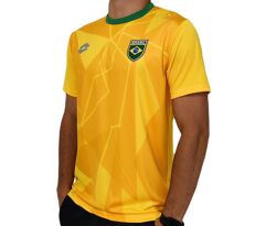 Camisa Brasil Lotto Amarela Masculino