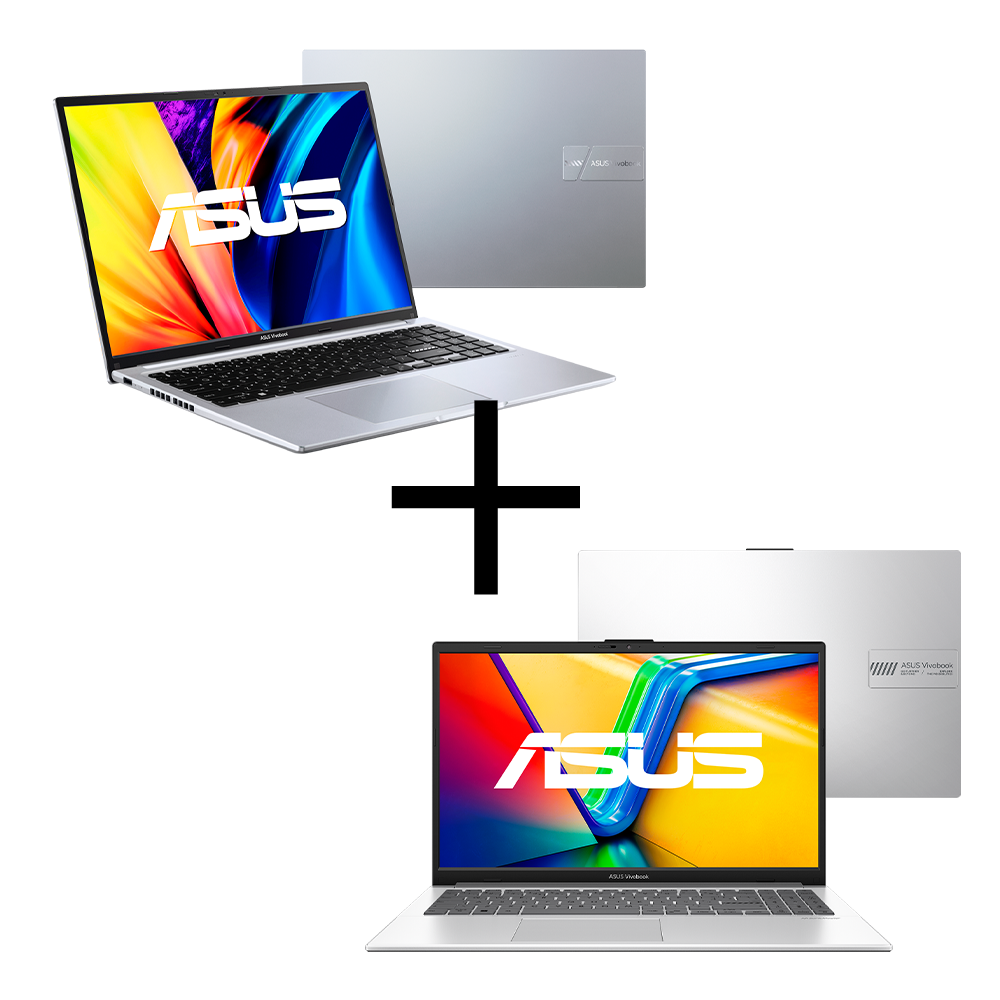 Combo Notebooks ASUS VivoBook 16 Intel i7 W11 X1605ZA-MB310W + ASUS Vivobook Go 15 Intel i3 KeepOS E1504GA-NJ447