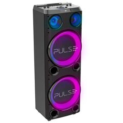 Torre de Som Pulse Double SP508 com Bluetooth, USB e Iluminação LED 2300W