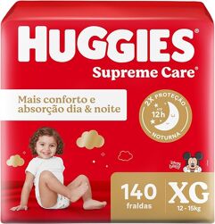 Fralda Huggies Supreme Care XG 140 Unidades