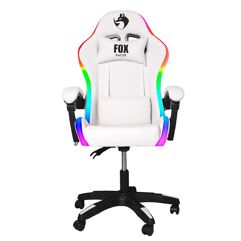 Cadeira Gamer Fox Racer Nordic, Peso Max 125KG, RGB, Encostos Ajustável, Branca