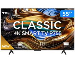 Smart TV 55" TCL LED 4K HDR Dolby Bluetooth Google TV 55P755