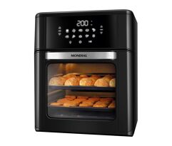 Fritadeira Elétrica sem Óleo/Air Fryer Mondial Forno Oven AFON-12L-FB Preta 12L