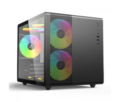 Gabinete Gamer C3Tech Aquarius Mini Tower Temperado M-ATX MT-G710BK