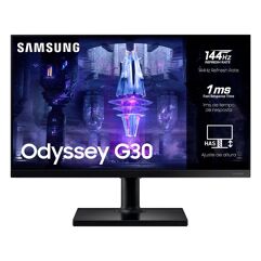 Monitor Gamer Samsung Odyssey G3 24" 144Hz Full HD 1ms DisplayPort e HDMI FreeSync Premium Ajuste de Altura VESA LS24BG300ELMZD