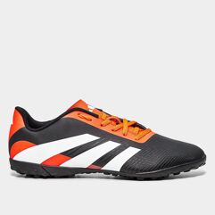 Chuteira Society Adidas Predator Artilheira 24 Unissex Preto+Laranja