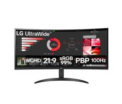 Monitor LG UltraWide Curvo 34” WQHD HDR10 AMD FreeSync 34WR50QC-B