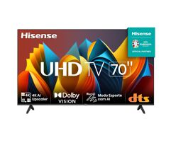 Smart TV Hisense 70" UHD 4K HDR10+ Dolby Vision com Alexa 70A6K