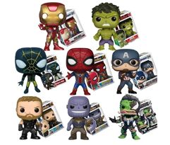 Bonecos Estilo Funkos Iron Man, Spider-Man, Thor, Hulk e mais