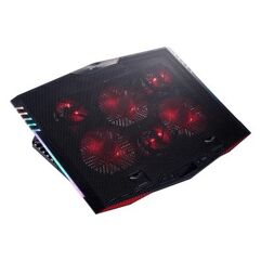 Suporte Gamer para Notebook KBM! GAMING BG500 até 21" 6 Fans RGB Preto e Vermelho KGBG500PT