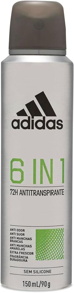 Desodorante Adidas Masculino Aerossol Antitranspirante 6 in 1 150ml