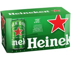 Cerveja Heineken Lata Puro Malte Lager 269ml 8 Unidades