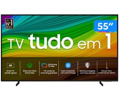 Smart TV 55" 4K UHD QLED Samsung 55Q60DA Wi-Fi Bluetooth Alexa 3 HDMI 2 USB