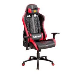 Cadeira Gamer KBM! GAMING Hailstorm CG450 Preta e Vermelha Com Almofadas Reclinável Descanso de Braço 2D KGCG450PTVM