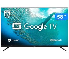 Smart TV 58" 4K UHD D-LED Philips Série 7019 58PUG7019/78 Wi-Fi Bluetooth Google Assistente 3 HDMI 2 USB