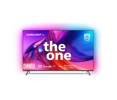 Smart TV 75" Philips 120Hz THE ONE Google TV Ambilight Dolby 75PUG8808/78