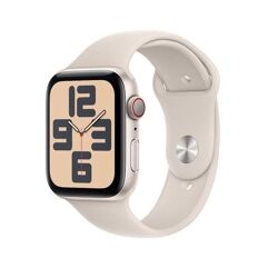 Apple Watch SE GPS + Cellular, Caixa Estelar de Alumínio de 44mm, Pulseira Esportiva Estelar, Tamanho M/G, Neutro em Carbono MRGX3BZ/A