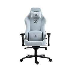 Cadeira Gamer KBM! Gaming CG700 Cinza Tecido Até 150 kg Apoio de Braço 4D Com Almofadas Descanso Para Pernas Retrátil Reclinável KGCG700CZ