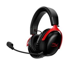 Headset Gamer Sem Fio HyperX Cloud III Drive 53mm Wireless Multi Plataforma Preto e Vermelho 77Z46AA