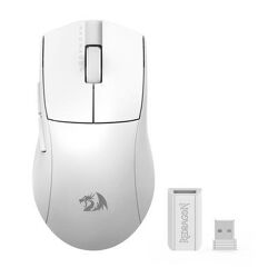 Mouse Gamer Sem Fio Redragon King Pro 26000 DPI 7 Botões Wireless Bluetooth Branco M916W-PRO-1K